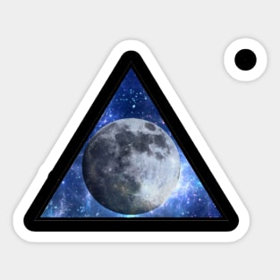 triangle moon Sticker